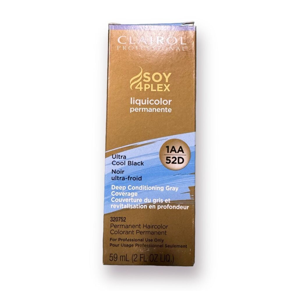 Clairol Professional Permanent Liquicolor Hair‎ Color 1AA 52D Ultra Cool Black 1